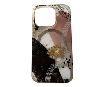 HEYDAY UEC Phone Case For iPhone 13 Clear Gold Black Abstract
